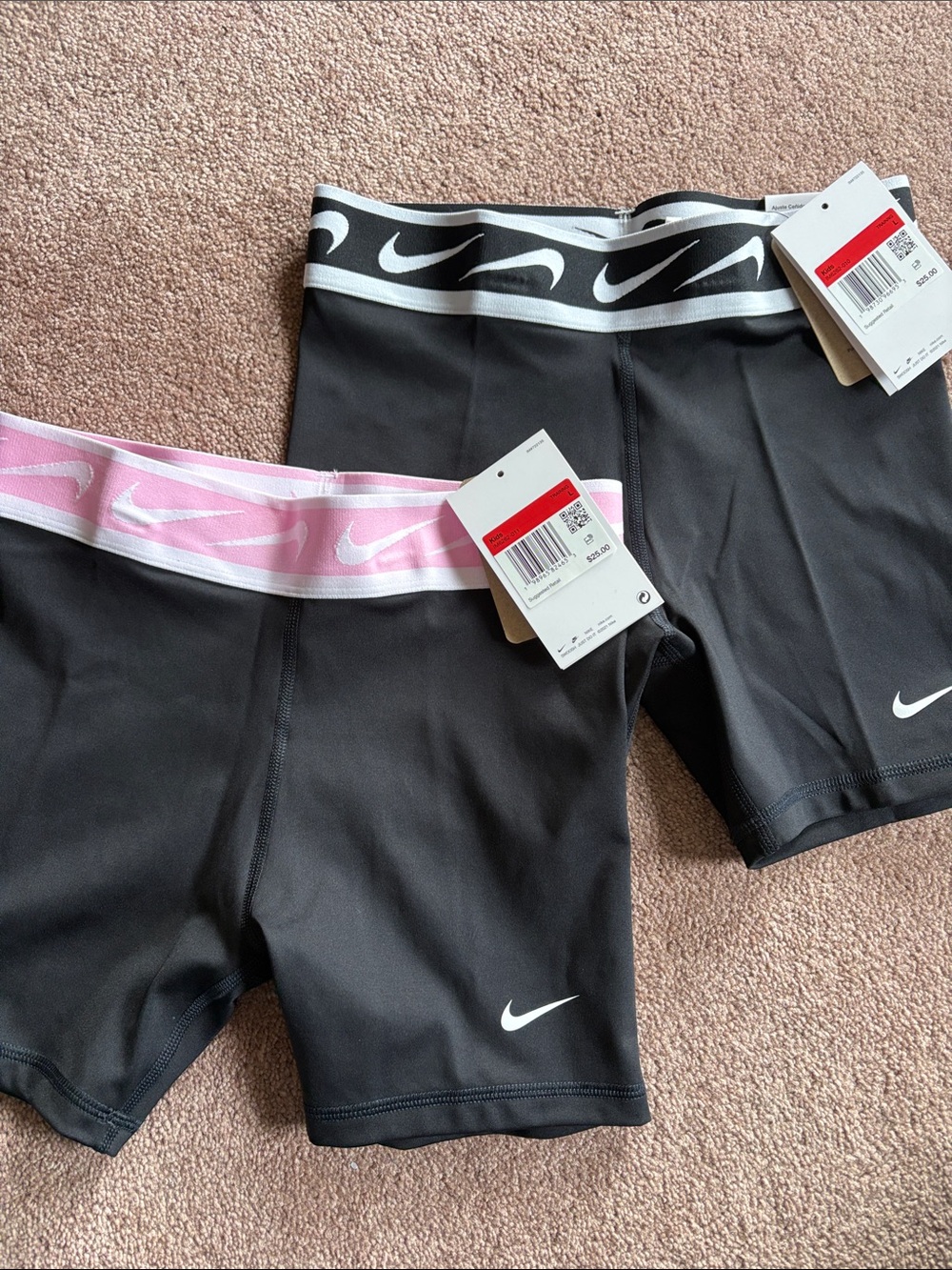 Nike Kids Girls volleyball lot bundle shorts tight fit sports athletic large NWT